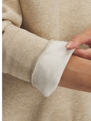 Under Armour Cream Oversized Icon Fleece Sweatshirt - Image 3 of 3