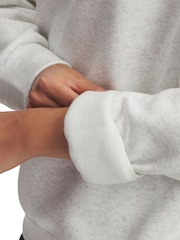 Under Armour White Oversized Rival Fleece Crew Sweatshirt - Image 3 of 3