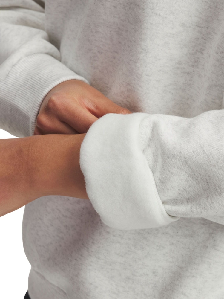 Under Armour White Oversized Rival Fleece Crew Sweatshirt - Image 3 of 3
