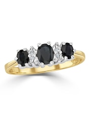 The Diamond Store 9K Gold Sapphire 1.00CT And Diamond Ring - Image 1 of 5