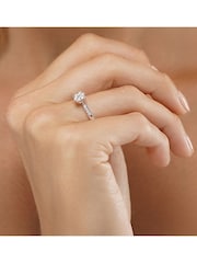 The Diamond Store 925 Silver 0.25ct H/Si Lab Diamond Engagement Ring With Shoulders - Image 3 of 6