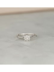 The Diamond Store 925 Silver 0.25ct H/Si Lab Diamond Engagement Ring With Shoulders - Image 5 of 6