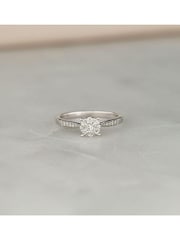 The Diamond Store 925 Silver 0.25ct H/Si Lab Diamond Engagement Ring With Shoulders - Image 6 of 6