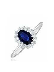The Diamond Store 9K White Gold 0.95ct Sapphire And Diamond Ring - Image 1 of 6