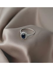 The Diamond Store 9K White Gold 0.95ct Sapphire And Diamond Ring - Image 3 of 6