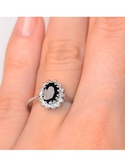 The Diamond Store 9K White Gold 0.95ct Sapphire And Diamond Ring - Image 4 of 6