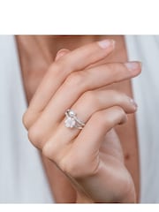 The Diamond Store 9K White Gold 4.5mm Pearl With Shell And Diamond Stellato Ring - Image 3 of 5