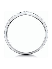 The Diamond Store 9K White Gold Stellato Collection 0.12ct Diamond Wishbone Ring - Image 4 of 5