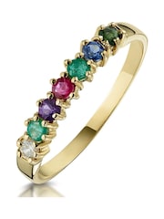 The Diamond Store 9K Yellow Gold Natural D.E.A.R.E.S.T Ring - Image 1 of 2