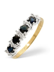 The Diamond Store 9K Yellow Gold Sapphire 0.85ct And Diamond Ring - Image 1 of 3