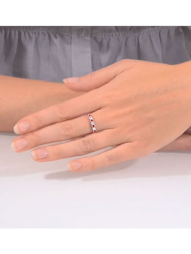 The Diamond Store 9K White Gold Ruby 0.30ct And Diamond Ring - Image 3 of 3