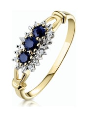 The Diamond Store 9K Gold Blue 0.34ct Sapphire And Diamond Ring - Image 1 of 5