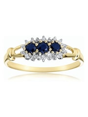 The Diamond Store 9K Gold Blue 0.34ct Sapphire And Diamond Ring - Image 3 of 5