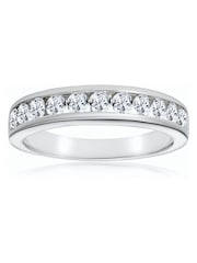 The Diamond Store 9K White Gold Rae 0.75ct Lab Diamond Half Eternity Ring - Image 3 of 5