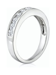 The Diamond Store 9K White Gold Rae 0.75ct Lab Diamond Half Eternity Ring - Image 4 of 5