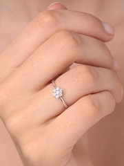The Diamond Store 9K White Gold 0.04ct Diamond Cluster Ring - Image 3 of 4