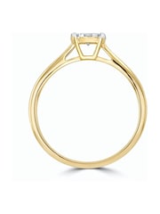 The Diamond Store 9K Yellow Gold 0.25ct H/Si Lab White Diamond Cluster Solitaire Ring - Image 2 of 4