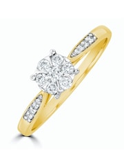 The Diamond Store 9K Yellow Gold 0.25ct H/Si Lab Diamond Engagement Ring With Shoulders - Image 3 of 4