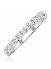 The Diamond Store 9K White Gold 0.30CT Lab Diamond Half Eternity Ring - Image 1 of 5