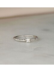 The Diamond Store 9K White Gold Princess Cut 0.25ct H/Si Lab Diamond Engagement Ring - Image 3 of 6