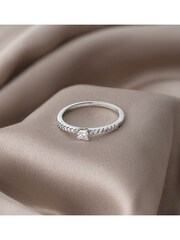 The Diamond Store 9K White Gold Princess Cut 0.25ct H/Si Lab Diamond Engagement Ring - Image 4 of 6