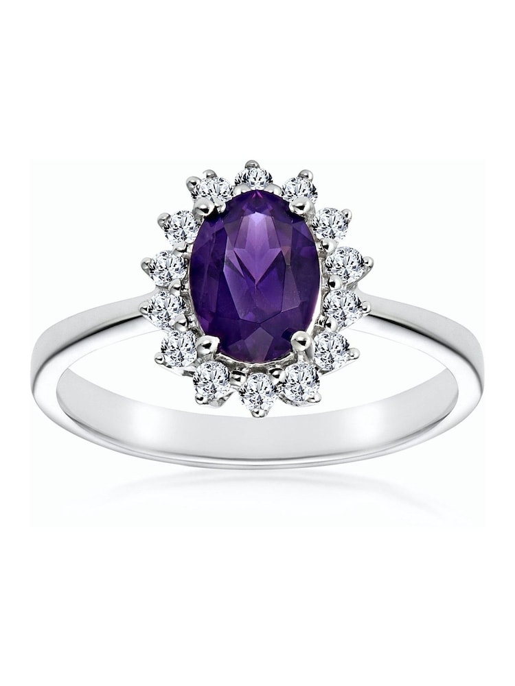 The Diamond Store 9K White Gold Amethyst 0.70ct And Diamond Ring - Image 2 of 4 The Diamond Store 9K White Gold Amethyst 0.70ct And Diamond Ring - Image 2 of 4