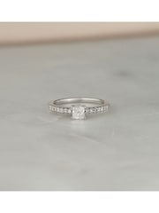 The Diamond Store 9K White Gold 0.50ct H/Si Princess Cut Lab Diamond Engagement Ring - Image 3 of 6