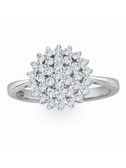 The Diamond Store 9K White Gold 0.50ct White Diamond Cluster Ring - Image 3 of 5