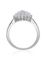 The Diamond Store 9K White Gold 0.50ct White Diamond Cluster Ring - Image 4 of 5