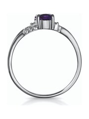 The Diamond Store 9K White Gold 0.68ct Amethyst And Diamond Ring - Image 3 of 5