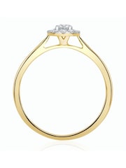 The Diamond Store 9K Yellow Gold 0.25ct H/Si Lab White Diamond Halo Engagement Ring - Image 3 of 5