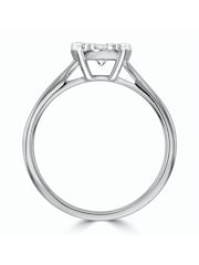 The Diamond Store 9K White Gold 0.50ct H/Si Lab Diamond Cluster Solitaire Ring - Image 3 of 5