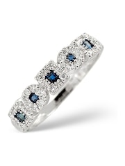 The Diamond Store 9K White Gold 0.18ct Sapphire And Diamond Ring - Image 1 of 4