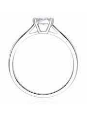 The Diamond Store 9K White Gold 0.25ct H/Si Lab White Diamond Cluster Solitaire Ring - Image 3 of 6