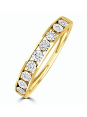 The Diamond Store 9K Yellow Gold Channel Set 0.05ct Lab Diamond Eternity Ring - Image 1 of 5