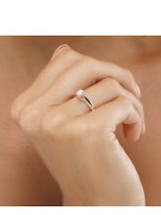 The Diamond Store 9K White Gold Tapered Design Lab 0.33ct H/Si Diamond Engagement Ring - Image 5 of 5