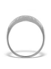 The Diamond Store 9K White Gold 0.56ct Emerald And Diamond Eternity Ring - Image 1 of 5