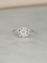 The Diamond Store 9K White Gold 1 Carat H/Si Lab Diamond Cluster Solitaire Ring - Image 5 of 5