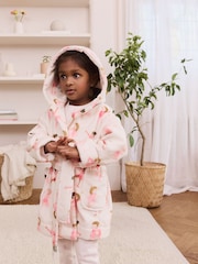 White/Pink Ballerina Fleece Dressing Gown (9mths-16yrs) - Image 1 of 5