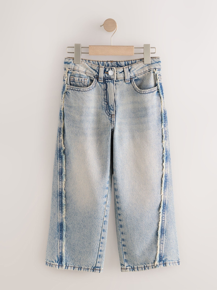Denim Fray Seam Wide Leg Jeans (3-16yrs) - Image 1 of 4