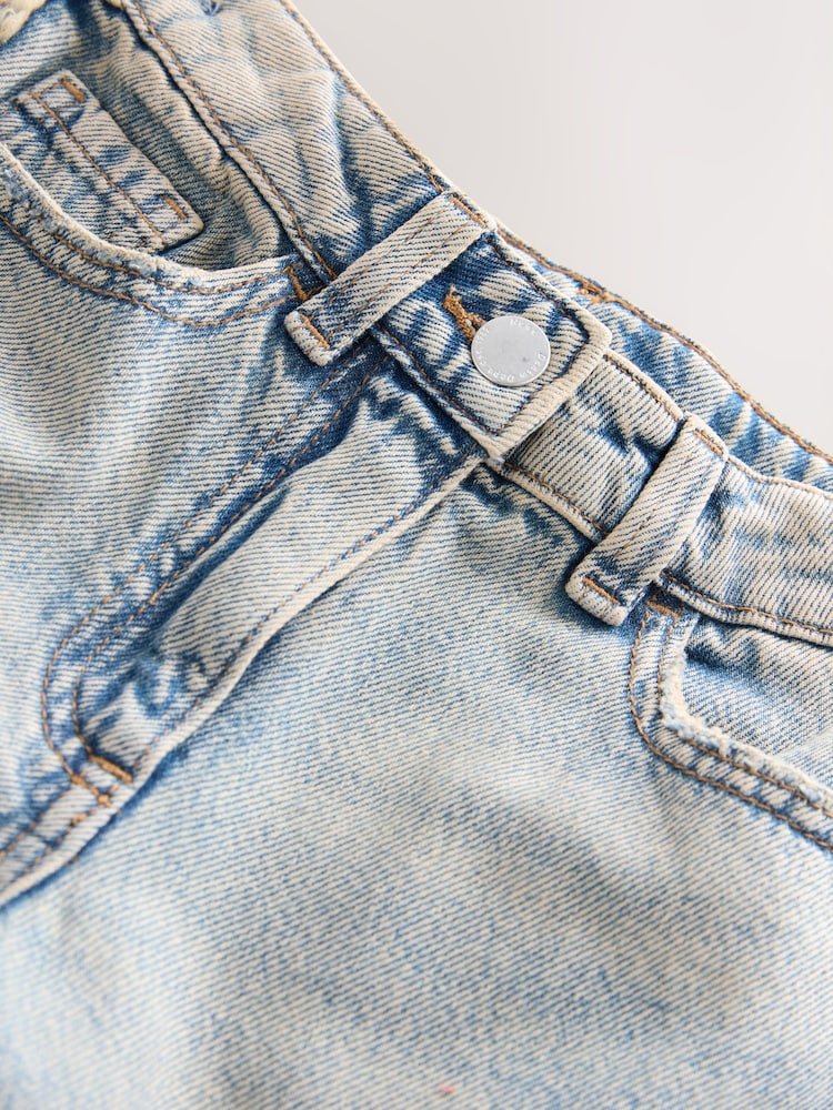 Denim Fray Seam Wide Leg Jeans (3-16yrs) - Image 4 of 4