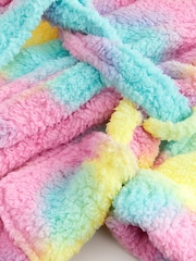 Pink Tie Dye Borg Fleece Dressing Gown (9mths-16yrs) - Image 5 of 5