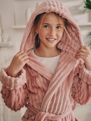 Pink Fleece Cord Dressing Gown (5-16yrs) - Image 4 of 5
