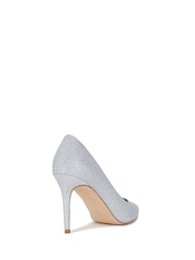 Novo Silver Indiana Glitter Point Toe Stiletto Heel Court Shoes - Image 4 of 4