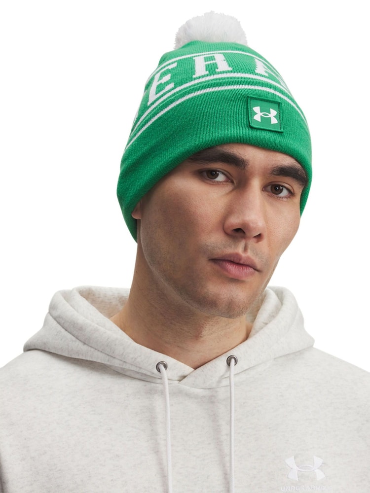 Under Armour Green Logo Halftime Pom Beanie - Image 1 of 3