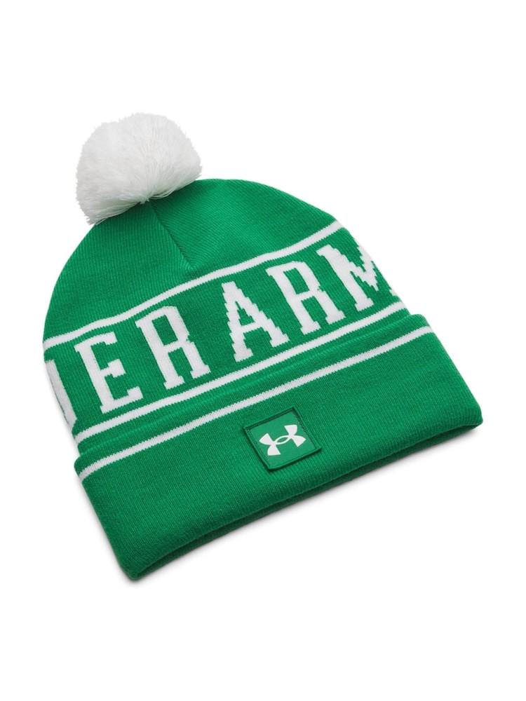 Under Armour Green Logo Halftime Pom Beanie - Image 2 of 3