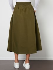 Threadbare Green Maxi Skirt with Pockets - Image 4 of 4