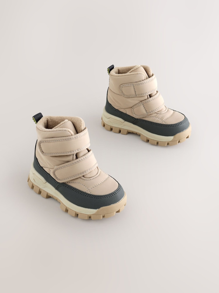 Neutral Quilted Touch Fastening Boots - Image 1 of 6