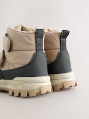 Neutral Quilted Touch Fastening Boots - Image 4 of 6
