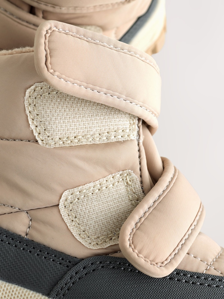 Neutral Quilted Touch Fastening Boots - Image 6 of 6